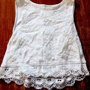 Lacey crochet crop top